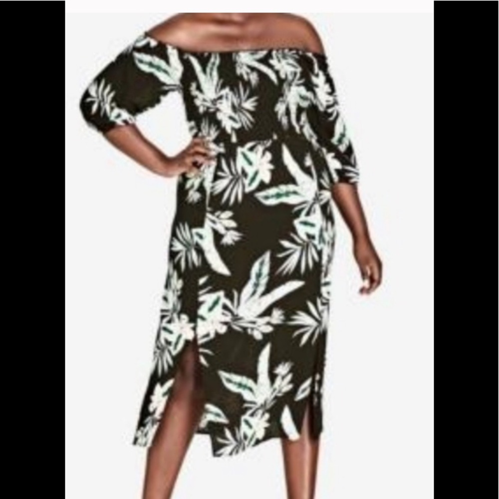 City chic off shoulder Oahu dress